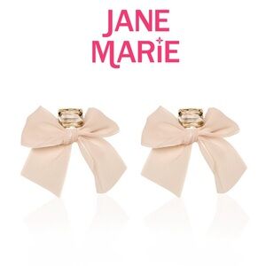 Jane Marie My Cute Side Bow Off-White Earrings